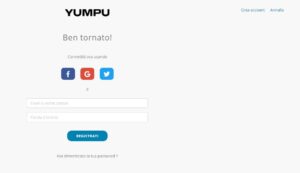 Pagina di registrazione di YumpuPublishing